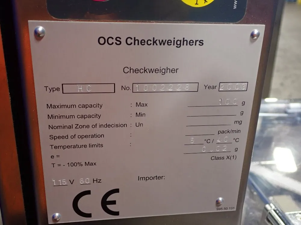Ocs Check Weigher