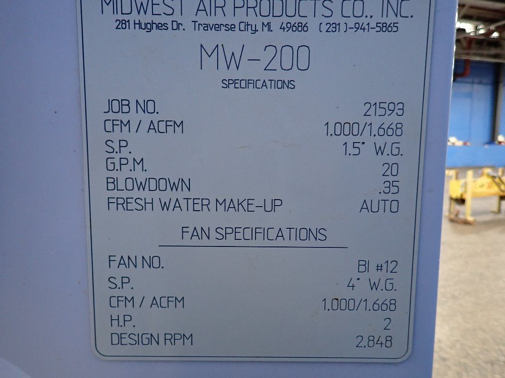 Midwest Air Wet Scrubber - Mw-200