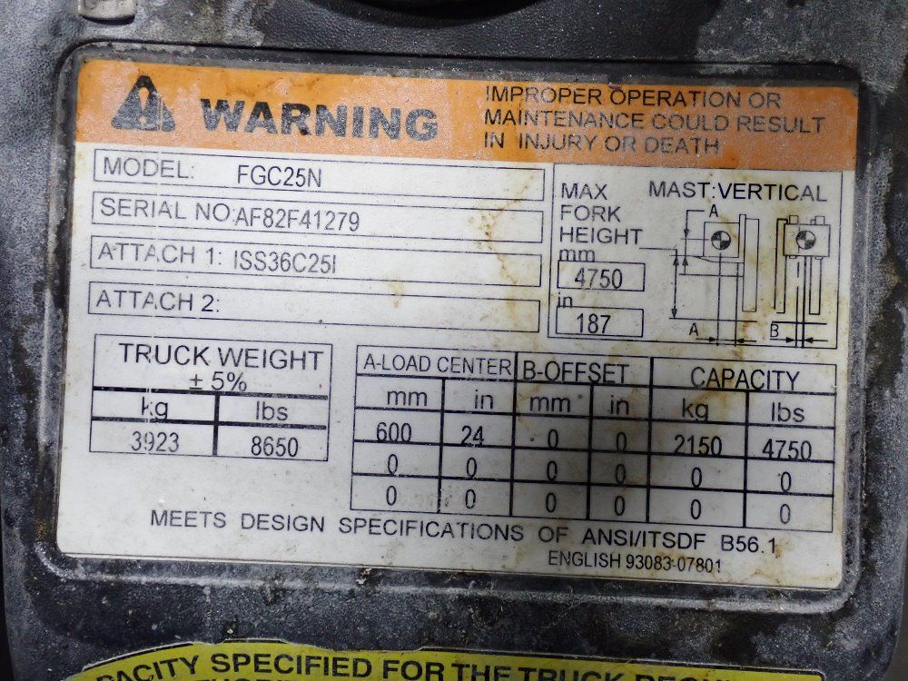 Mitsubishi  Propane Forklift