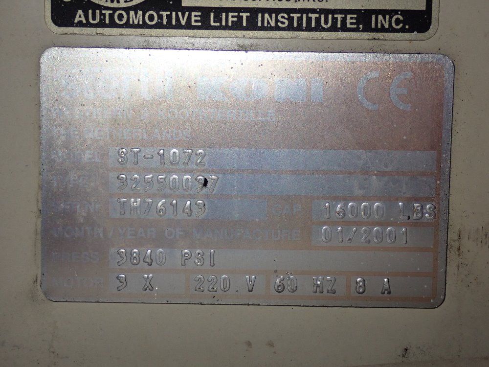 Stertil Koni 16000 Lbs Lift - St-1072