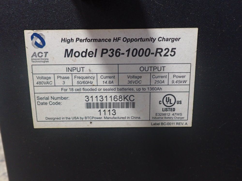 Advanced Charging Technologies Battery Charger - P36-1000-r25