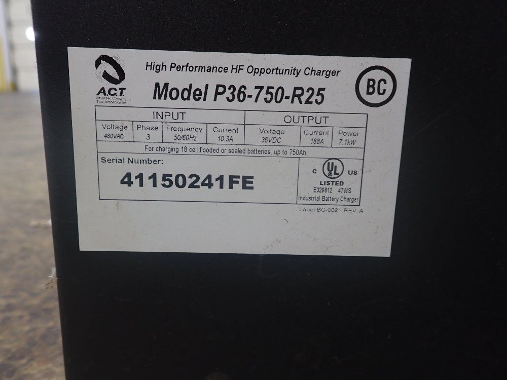 Advanced Charging Technologies Battery Charger - P36-750-r25