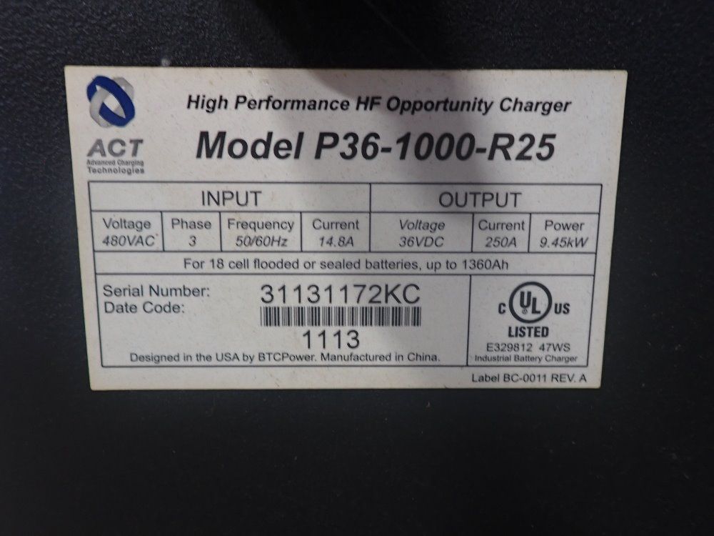 Advanced Charging Technologies Battery Charger - P36-1000-r25