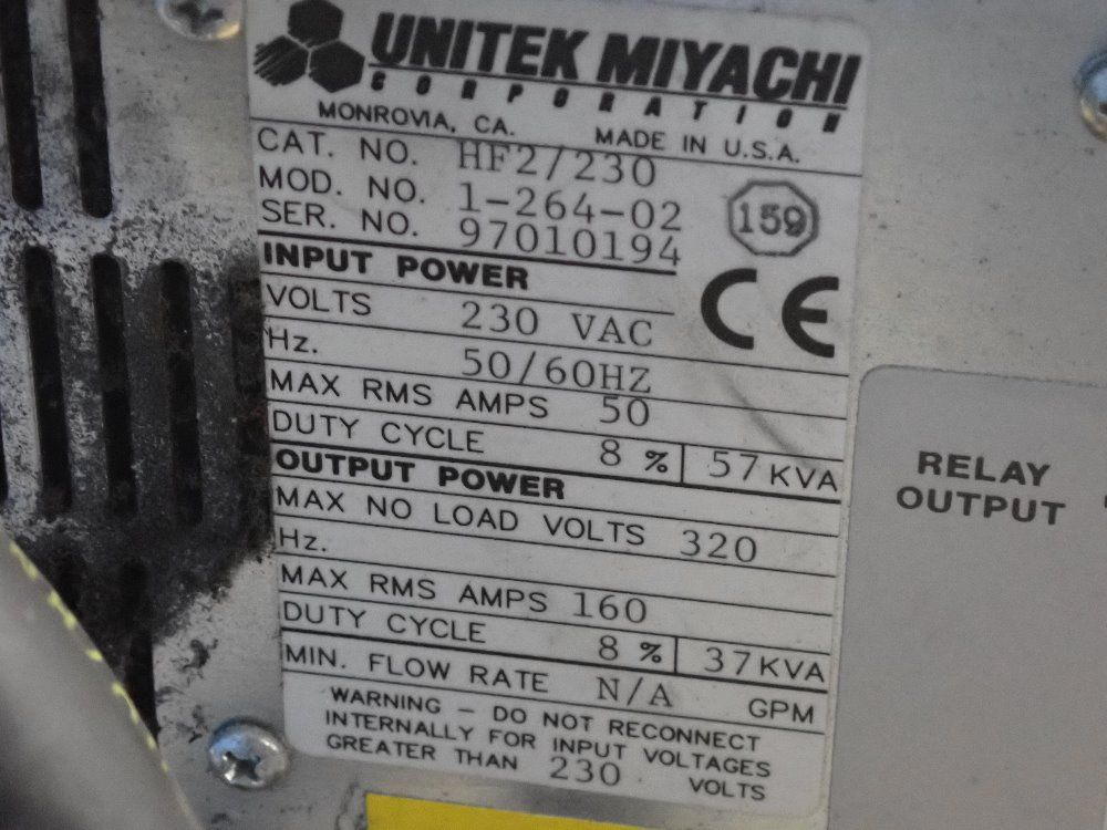 Unitek 57 Kva Dc Resistance Welding System - 1-264-02