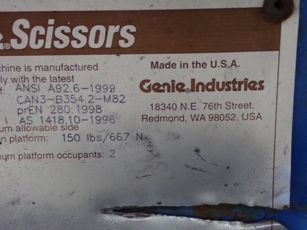 Genie Scissor Lift