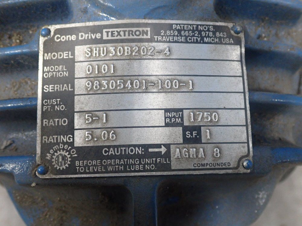Textron Gear Reducer - Shu30b202-4