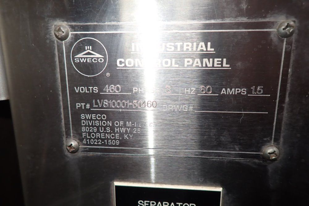 Sweco 30" Dia Vibratory Separator