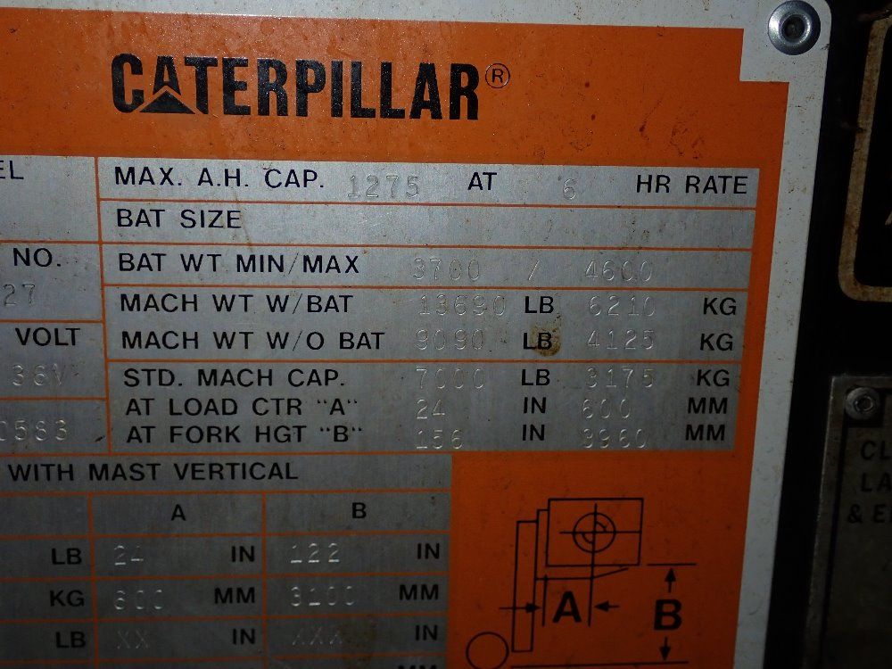 Caterpillar 7000 Lbs Electric Forklift - M70