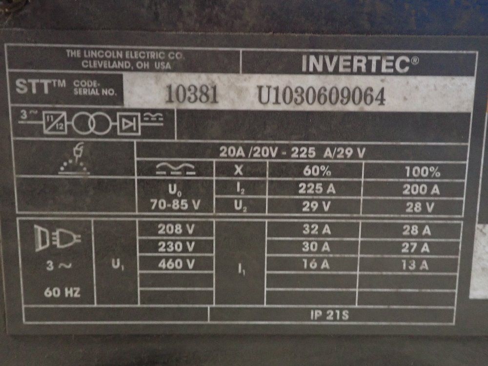 Lincoln Welder - Invertec Stt Ii