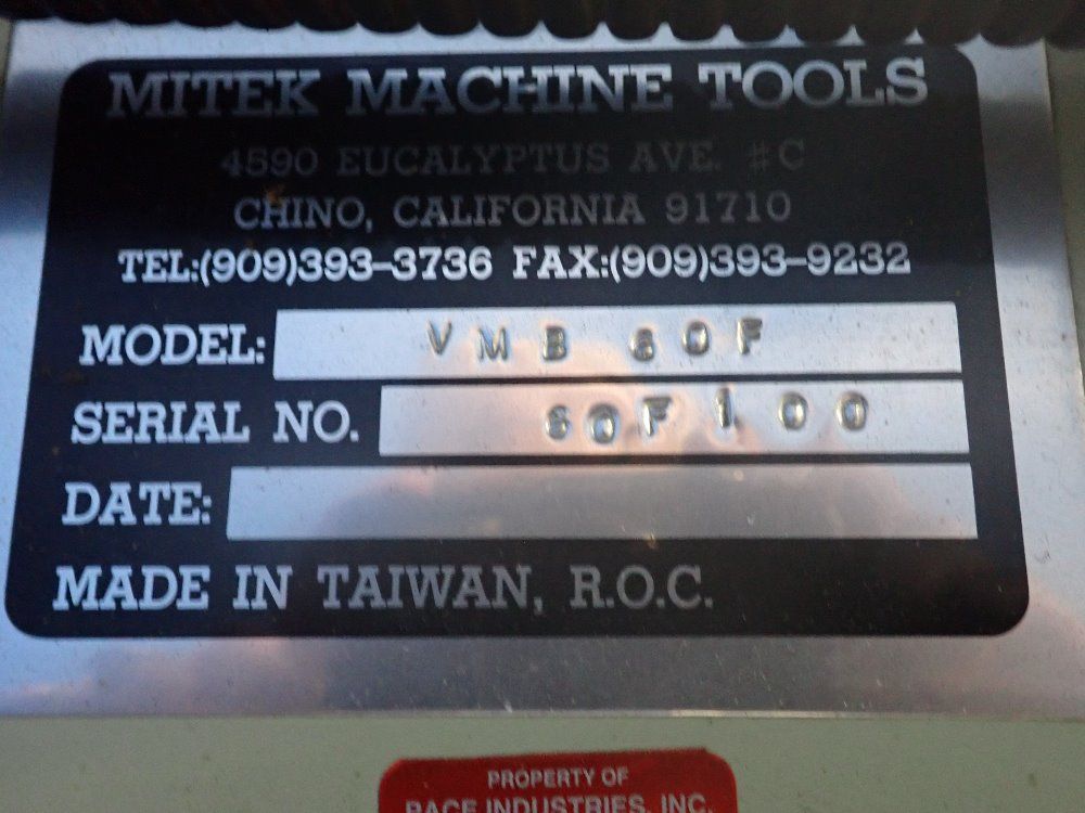 Mitek Machine Tools 42.5"x13.5" Cnc Mill - Vmb60f