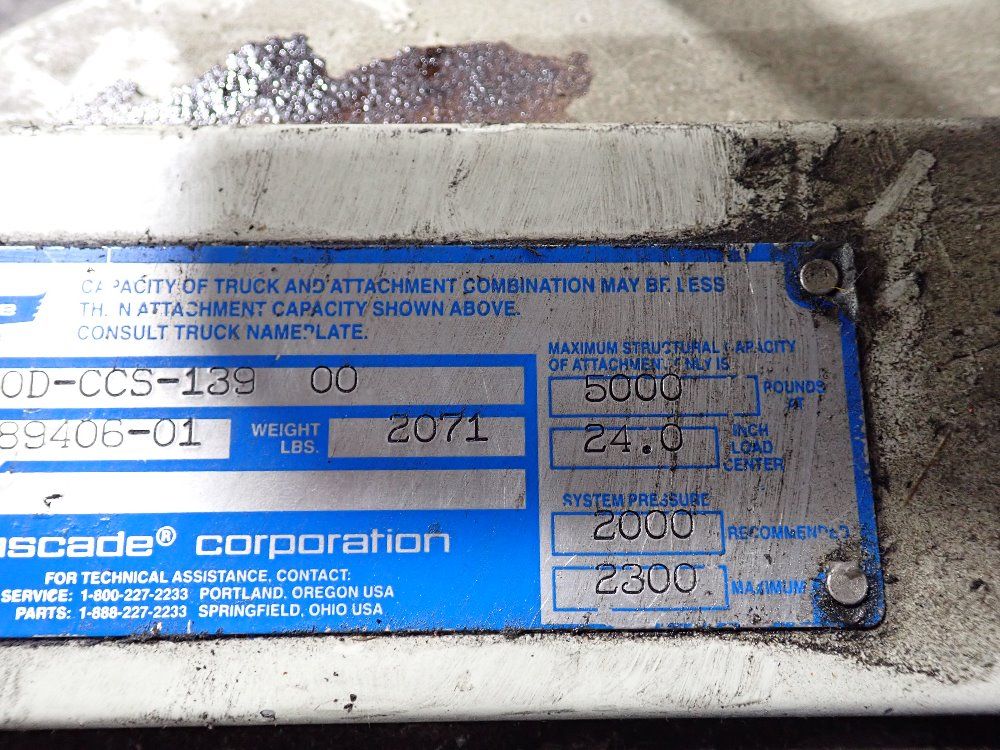 Cascade 53 1/2" X 48"/5000 Lbs Forklift Clamp - 50d-ccs-13900