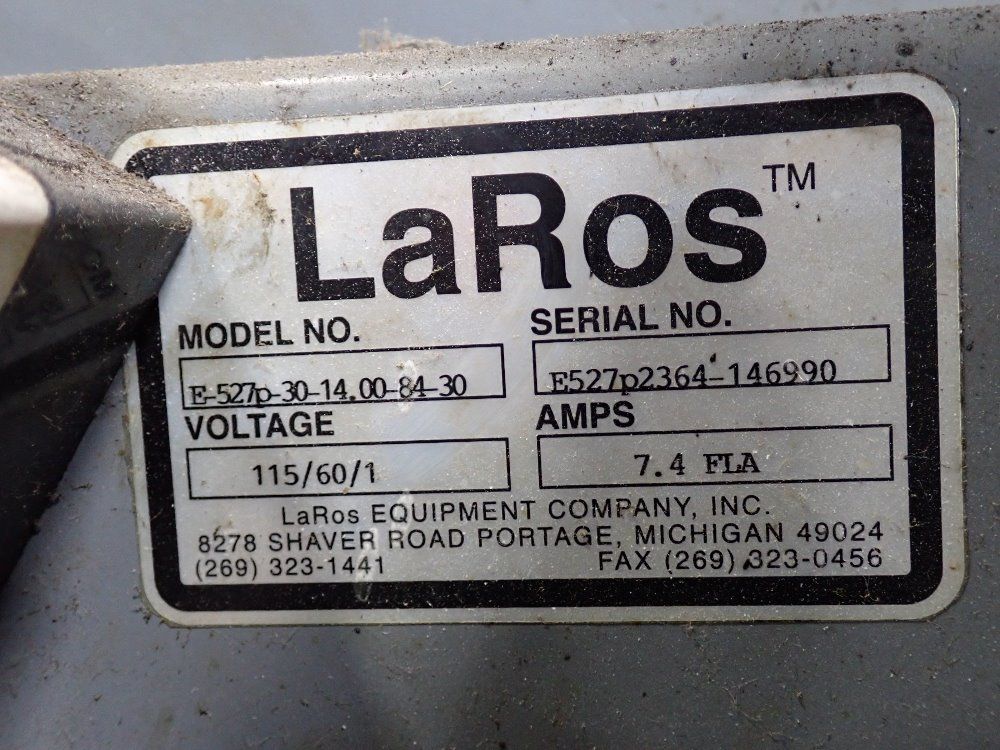 Laros Approx 146" X 26" Incline Belt Conveyor - E-527p-300-14.00-84-30