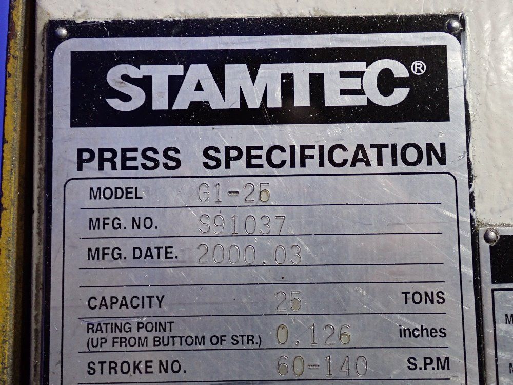 Stamtec 25 Tons Press - G1-25