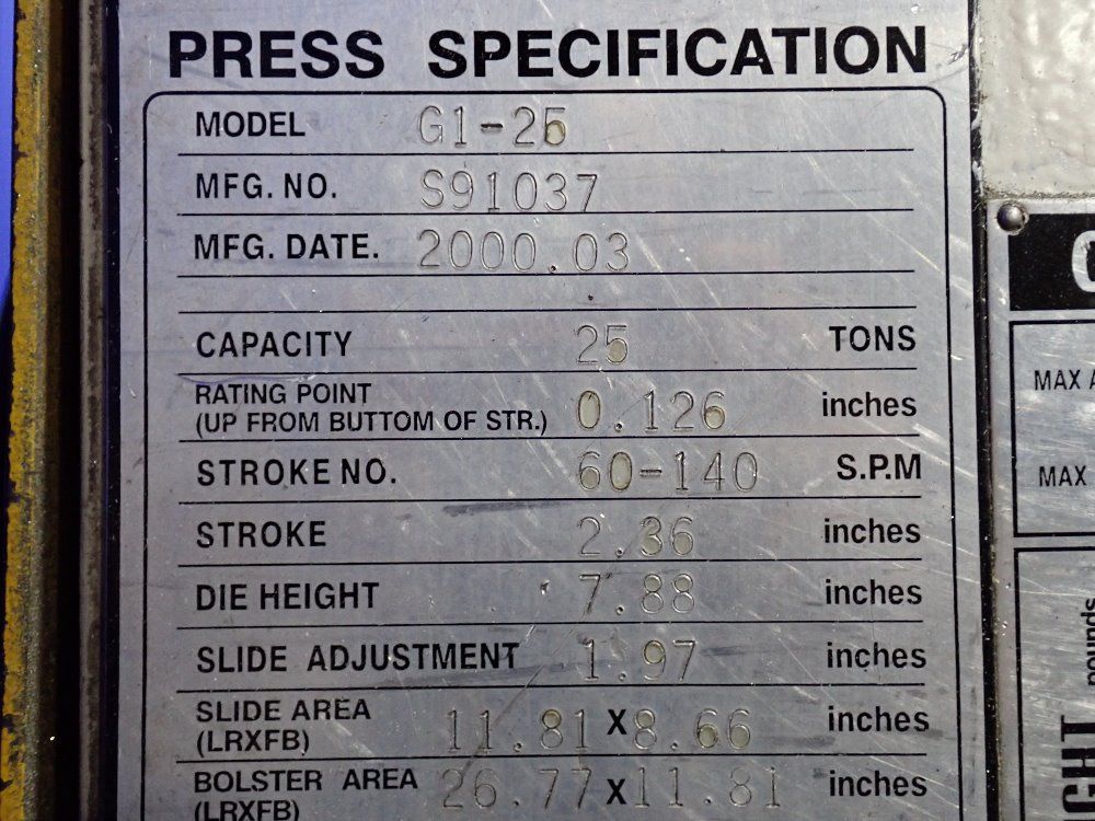 Stamtec 25 Tons Press - G1-25