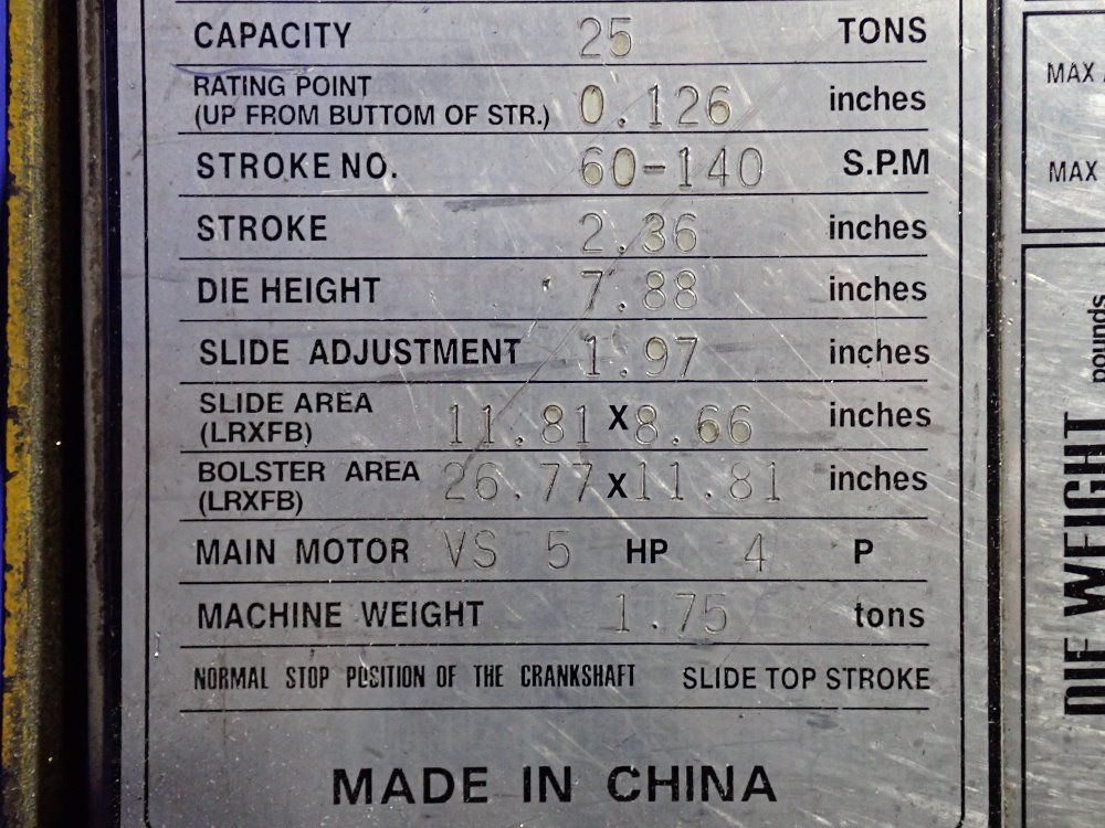 Stamtec 25 Tons Press - G1-25