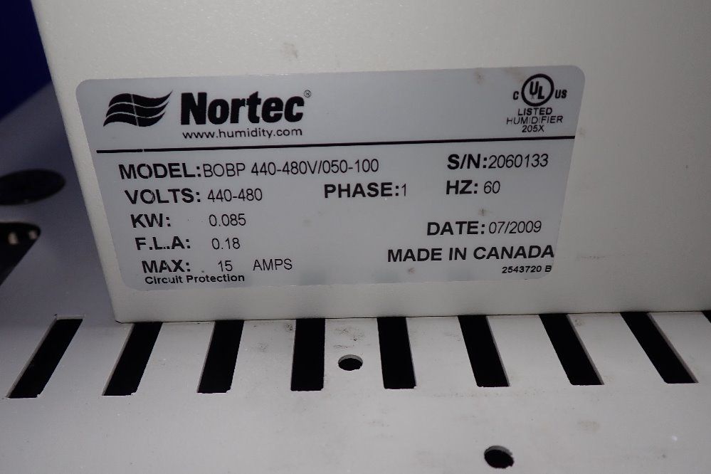 Nortec Electric Humidifier - Bobp 440-480v050-100