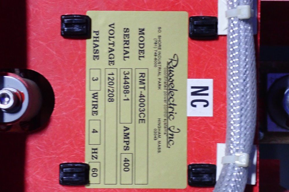 Russelectric 400 Amp Automatic Transfer Switch Control System - 2000/rmt-4003ce