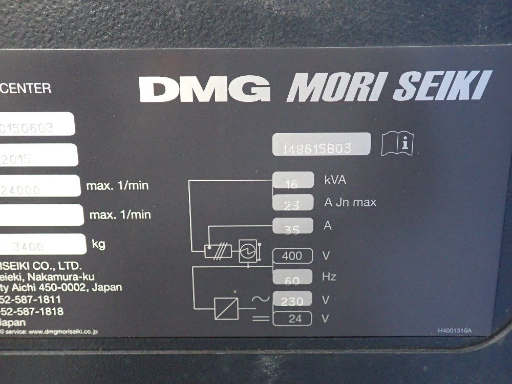 Mori Seiki 16 1/2" X 33" Cnc Vmc - Milltap 700