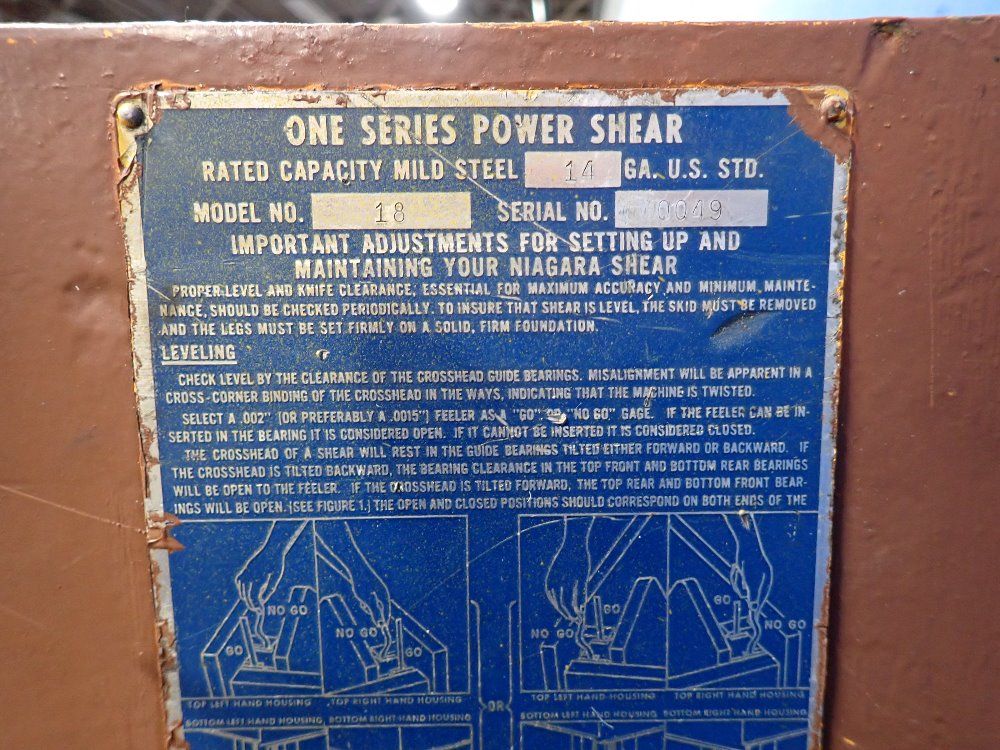 Niagara 14 Ga X 100" Shear - 18