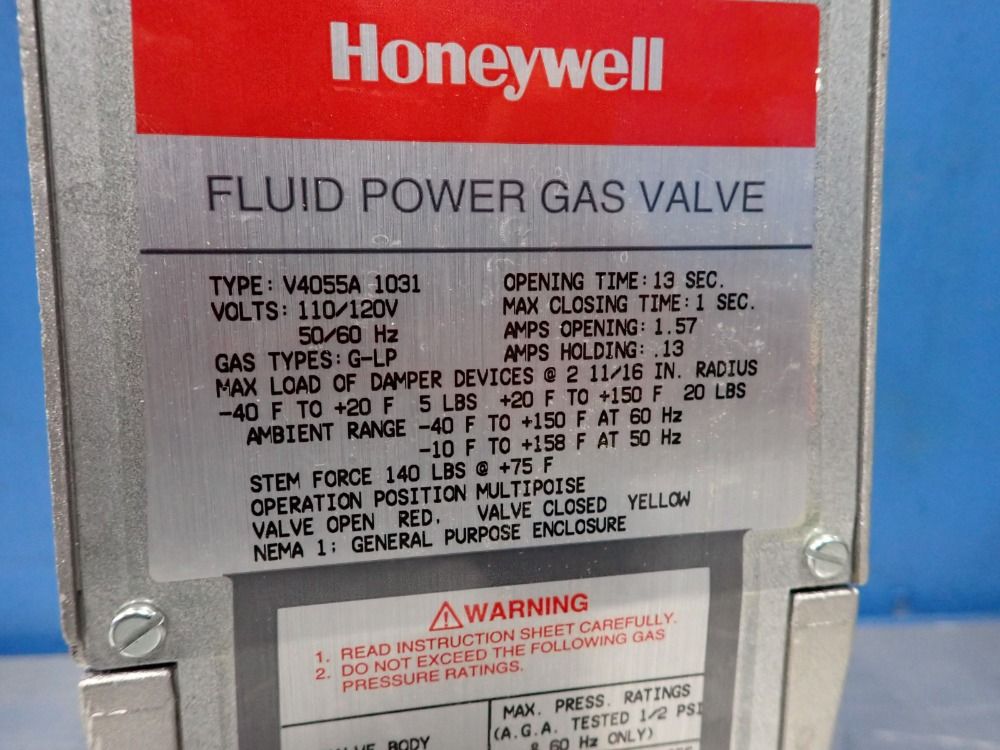 Honeywell Fluid Power Gas Valve - V4055a10313