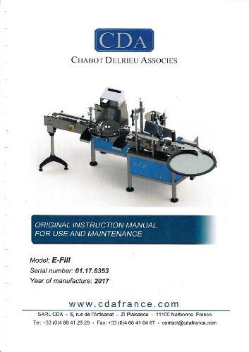 Chabot Delrieu Associes Automatic Filling Capping  Labelling Machine