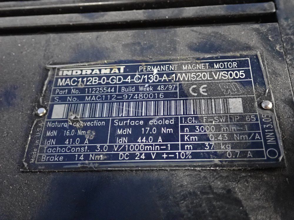 Indramat Permanent Magnet Motor - Mac112-0-gd-4-c