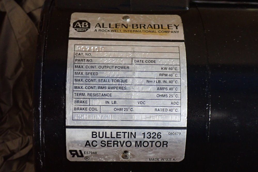 Allen Bradley 0.5 Kw Motor - 1326ab-b25-11