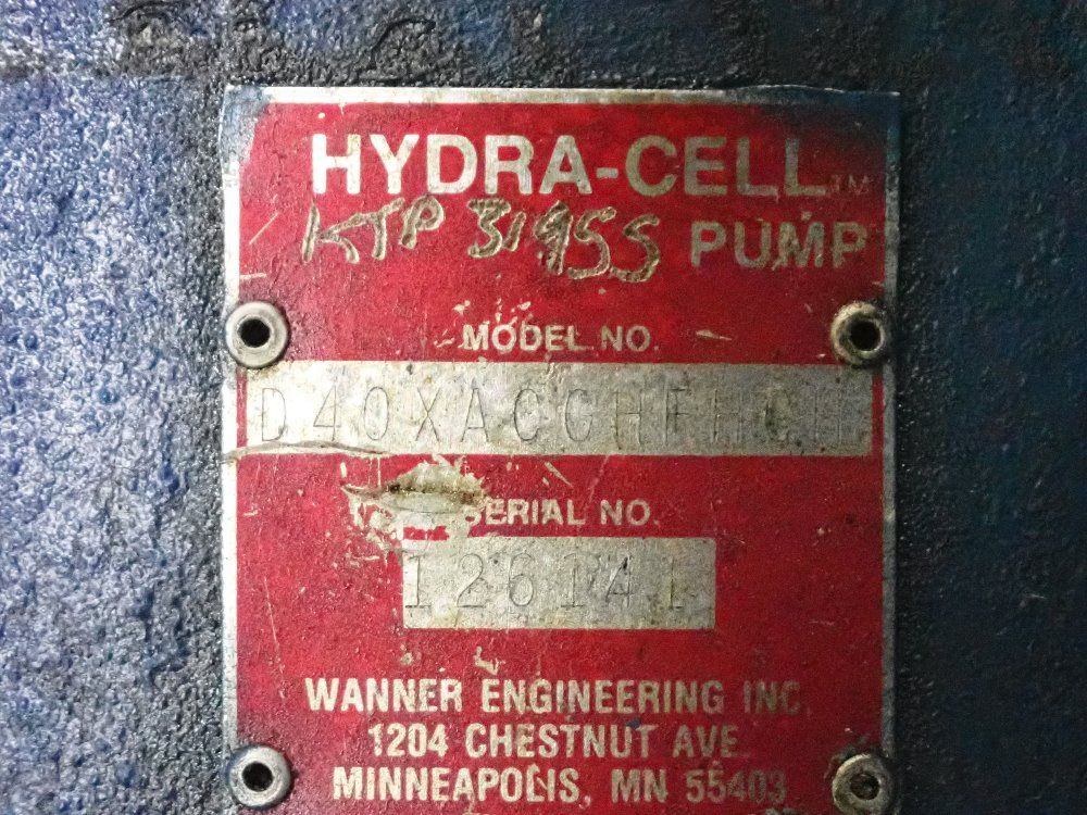 Hydracell/wanner Pump - D40xacchfhch