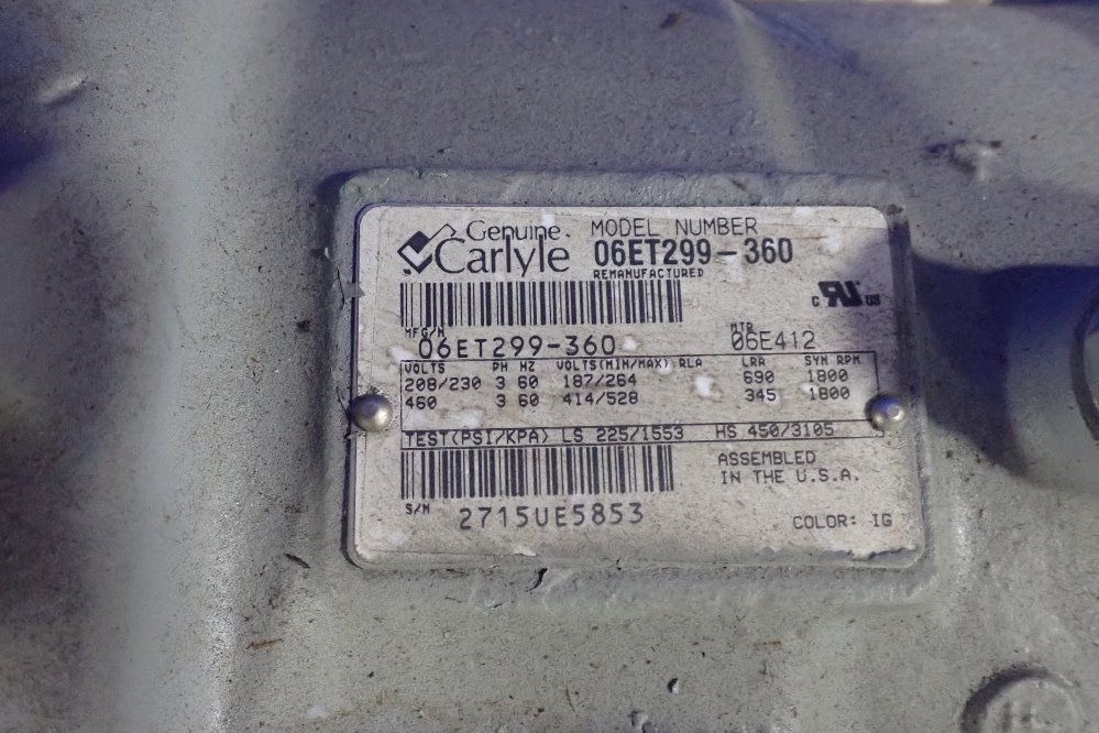 Genuine Carlyle Semi Hermetic Reciprocating Service Compressor - 06et299-360