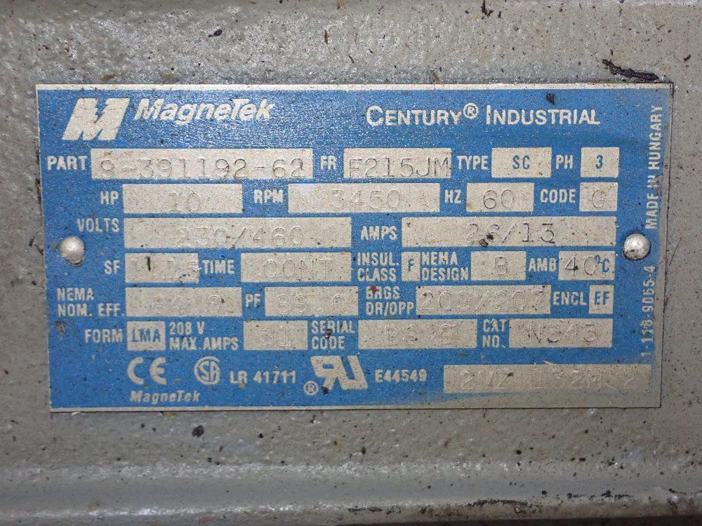 Magnetek 10 Hp Pump - 9-391192-62