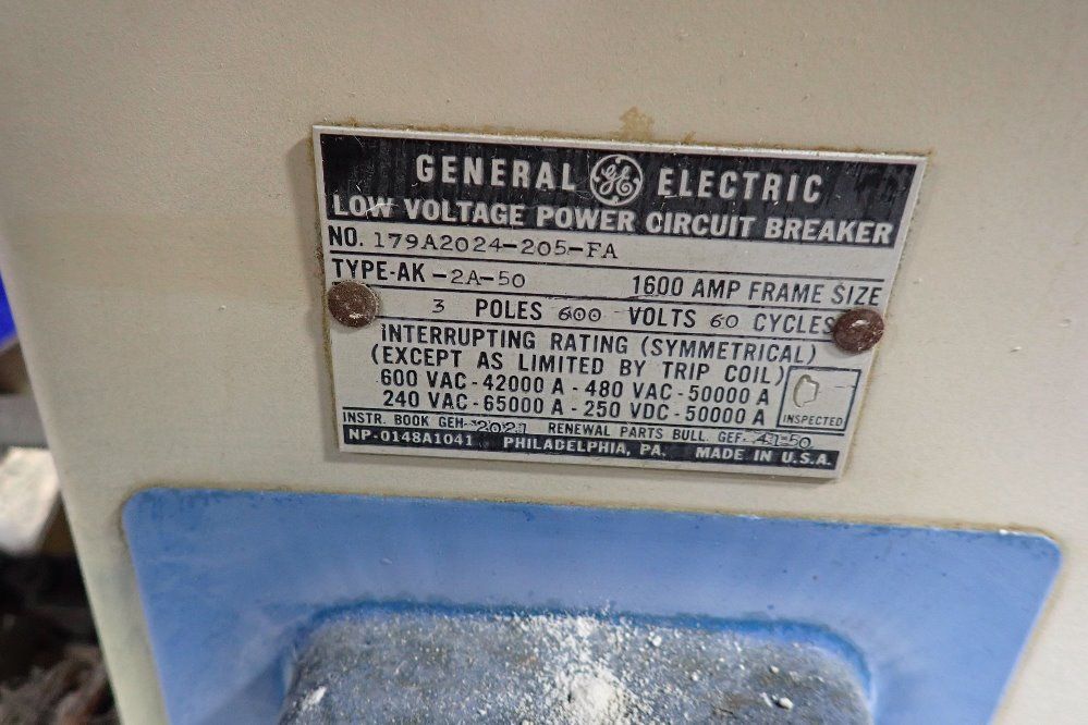 General Electric 1600 Amps Circuit Breaker - 2a-50