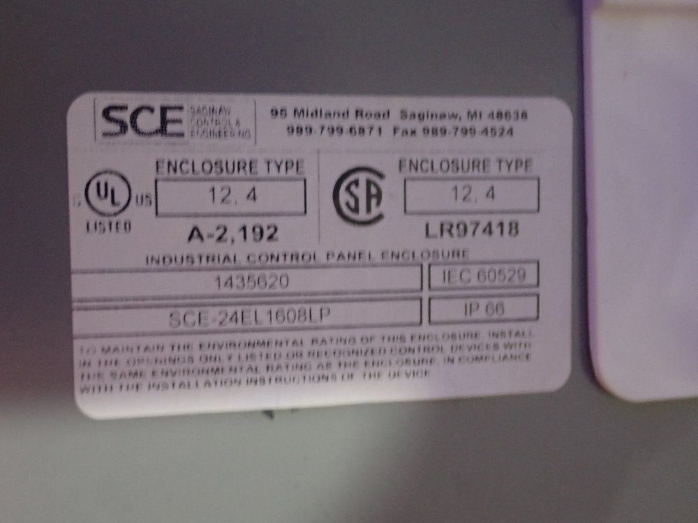 Sce Electrical Enclosure - 12.4