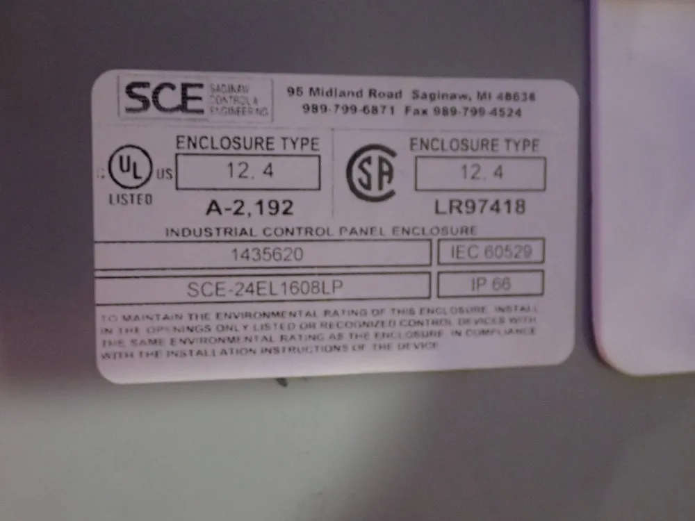 Sce Electrical Enclosure - 12.4