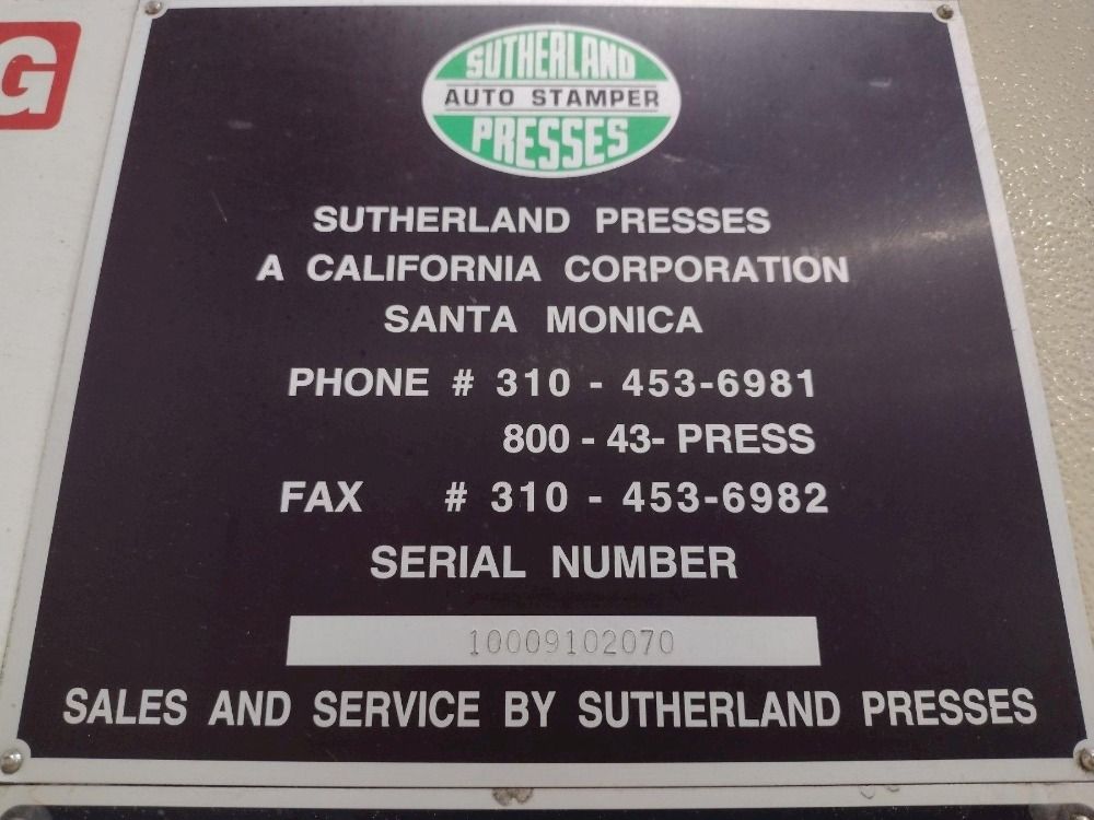 Sutherland 160 Ton 2000 Sutherland Ftp-160 Gap Press - Ftp-160