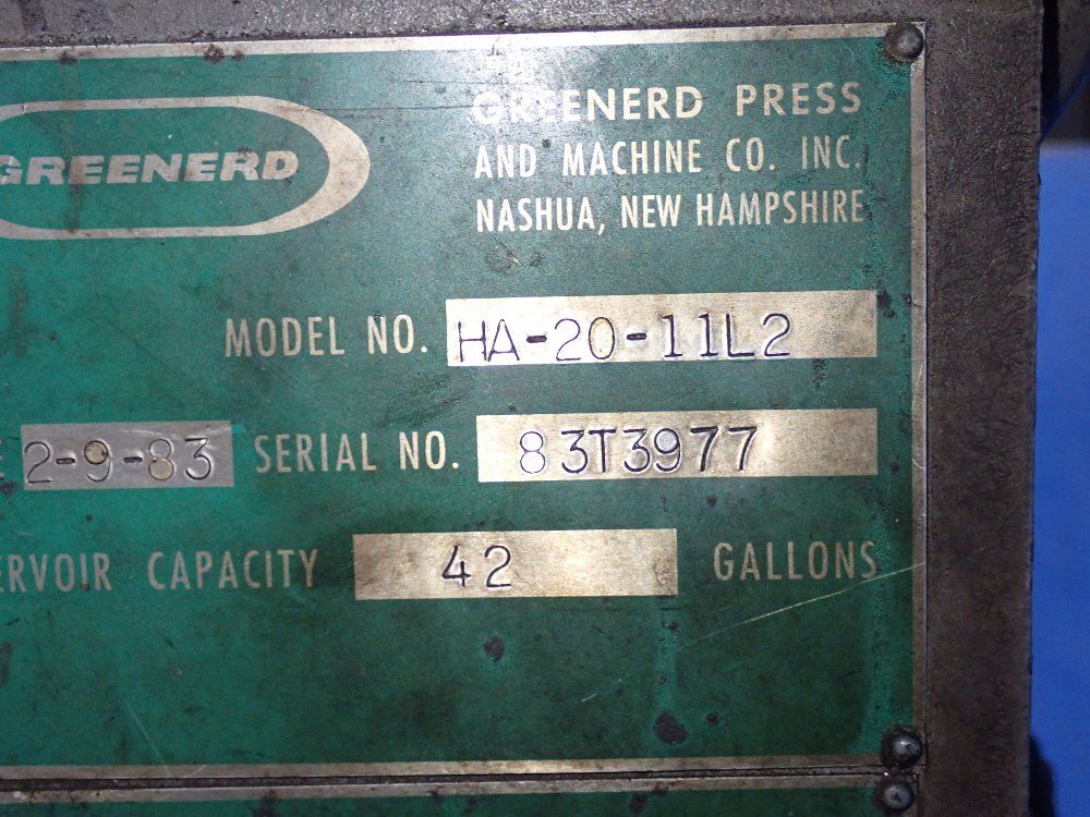 Greenerd 1983 Greenerd Hydraulic Press