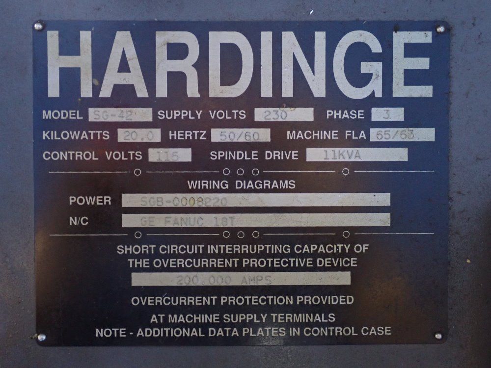 Hardinge Hardinge Sg42 Cnc Lathe