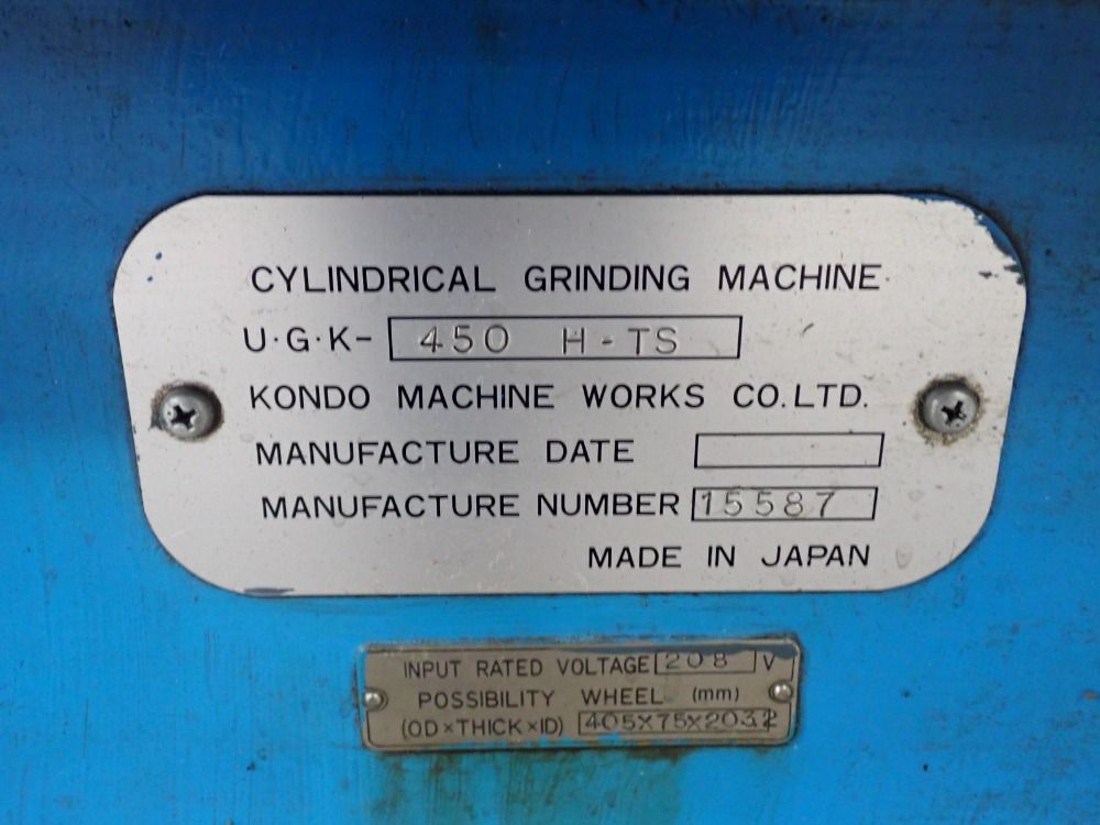 Kondo Kondo Ugk450 Hts Cylindrical Grinder