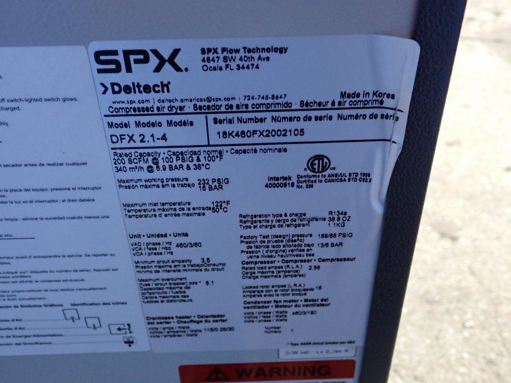 Spx Spx Dfx 214 Air Dryer