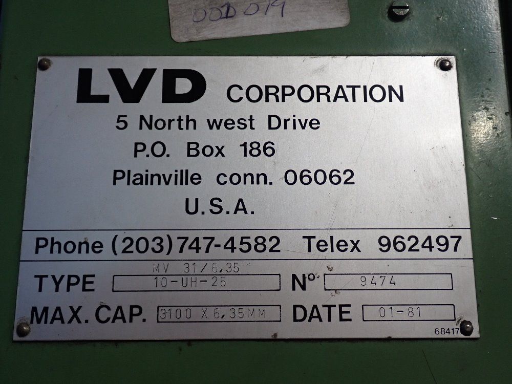 Lvd 1981 Lvd 10uh25 Shear