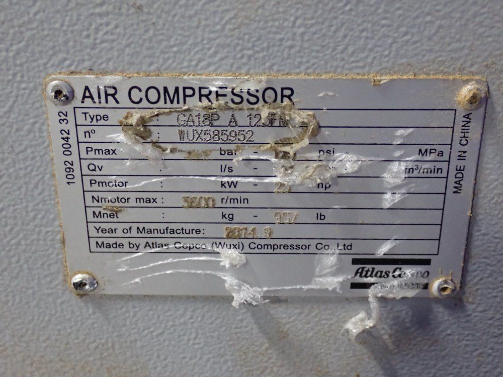 Atlas Copco Atlas Copco 25 Hp Air Compressor