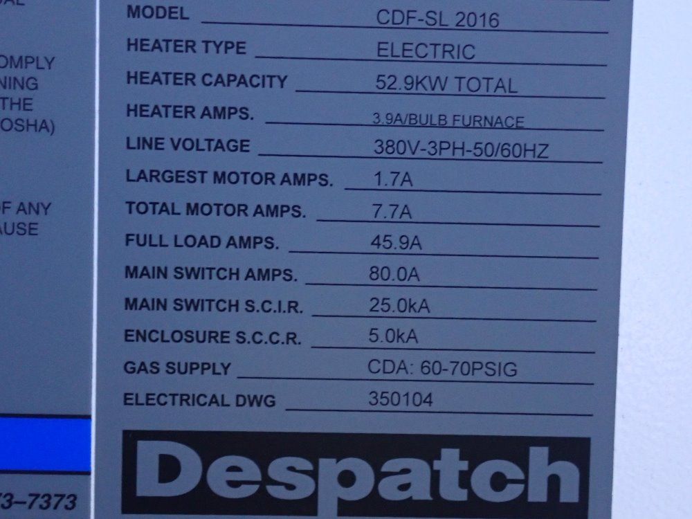 Despatch Despatch 1000 C Oven