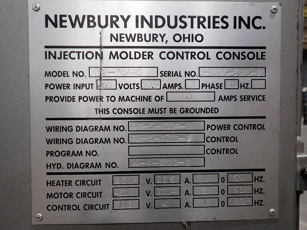 Newbury 1990 Newbury V230ars Injection Molder