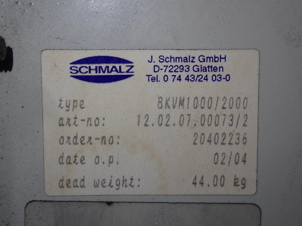 Schmalz Vacuum Lifter