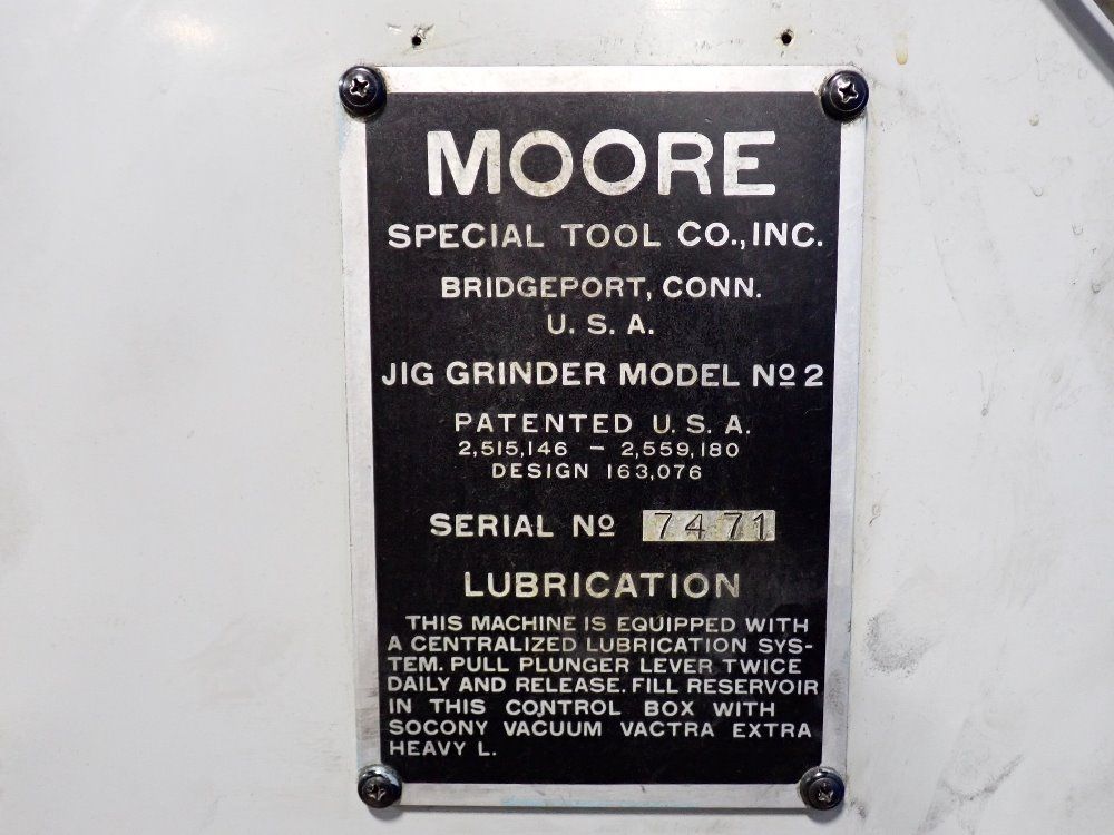 Moore 10" X 19" Jig Grinder
