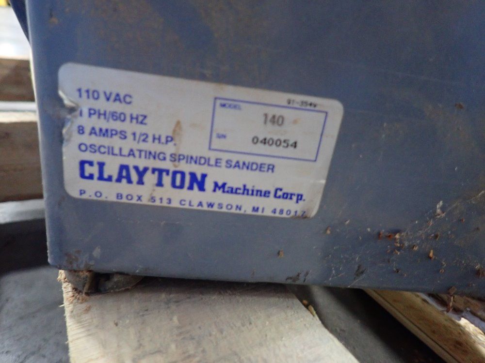 Used Clayton Oscilating Spindle Sander HGR Industrial Surplus