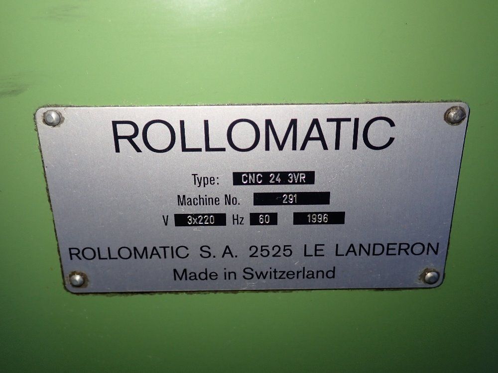 Rollmatic 1996 Rollmatic Cnc 24 3vr Cnc Cylindrical Flute Grinder