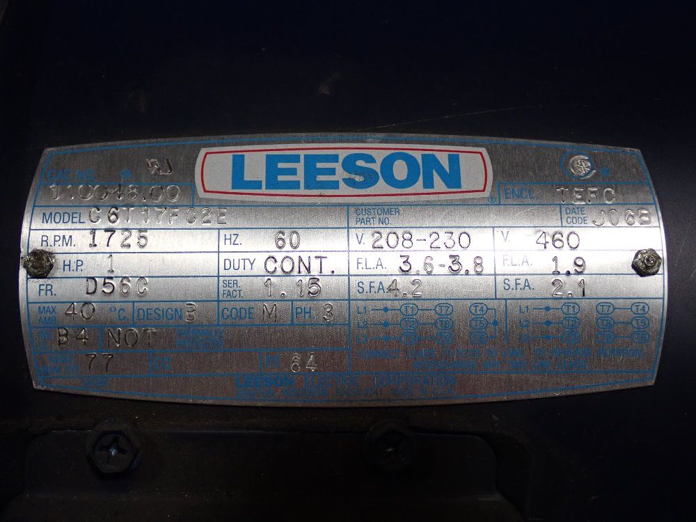 Leeson 1 Hp Motor