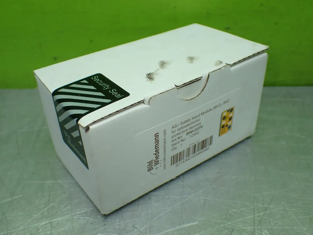 Bihl+wiedemann Asi Safety Input Module, Factory Sealed. - Bwu2270