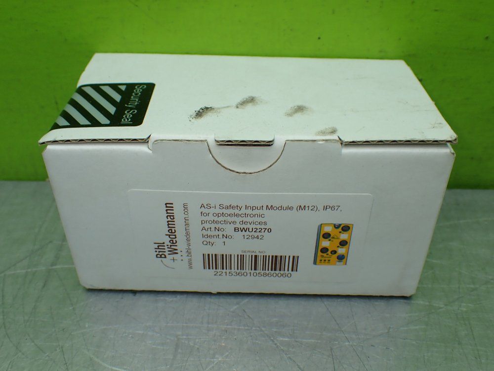 Bihl+wiedemann Asi Safety Input Module, Factory Sealed. - Bwu2270