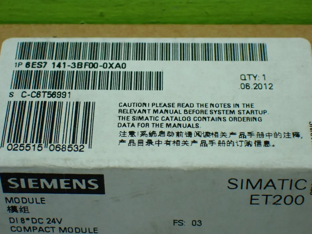 Siemens Simatic Et200 Compact Module Factory Sealed. - 6es7 141-3bf00-0xa0